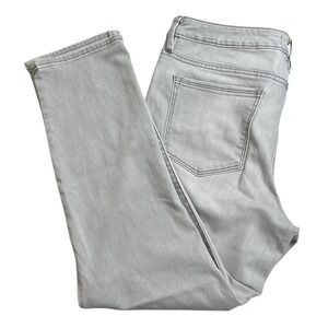 Athleta Sculptek Womens 12 Gray‎ Mid Rise Stretch Cropped Straight Leg Jeans